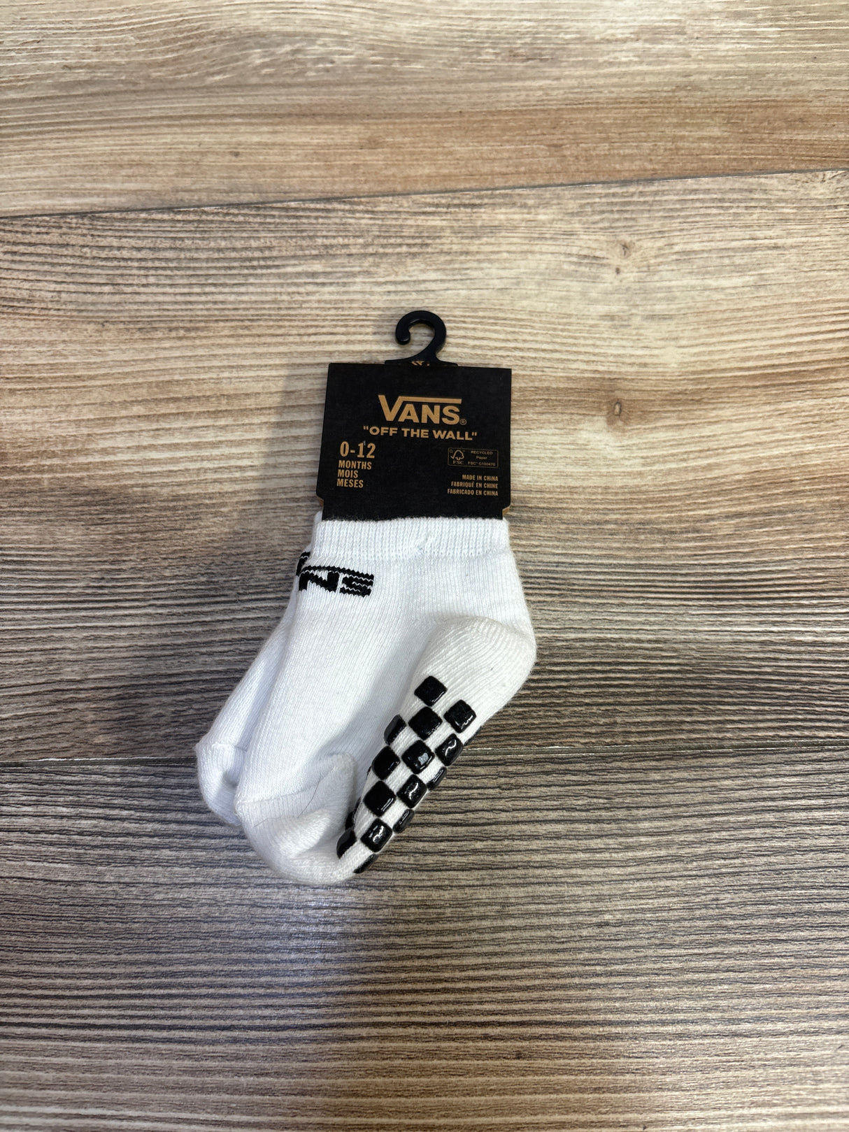 NEW Vans Drop V Socks, White sz 0-12m