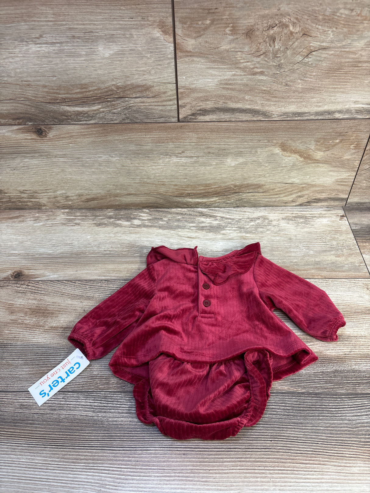 NEW Just One You 2pc Velour Shirt & Bloomers Set Red sz Newborn