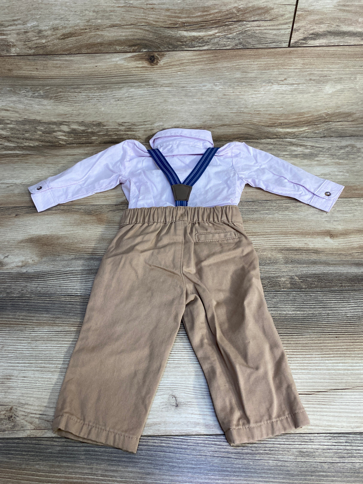 Just One You 3pc Striped Suspender Set Purple sz 6m