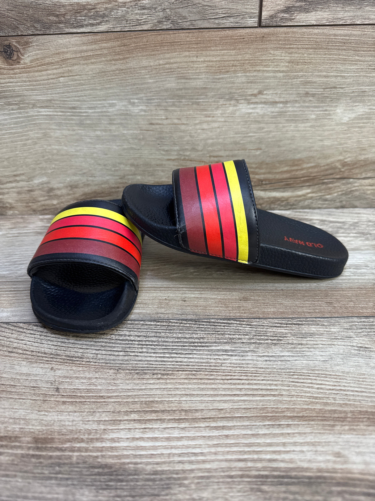 Old Navy Pool Slide Black sz 12-13c