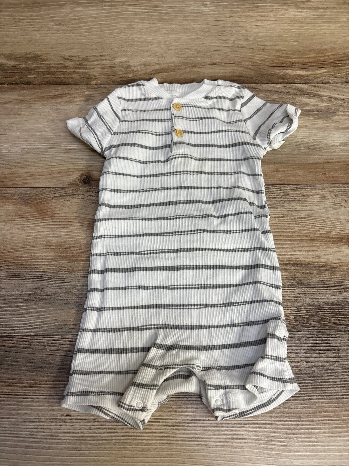 Rachel Zoe Striped Henley Romper White sz 24m