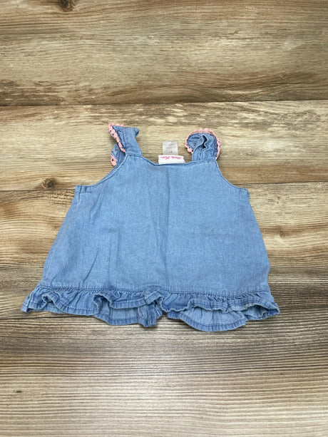 Little Lass Chambray Embroidered Top Blue sz 2T - Me 'n Mommy To Be