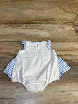 First Impressions Striped Bodysuit Dress Blue sz 3-6m