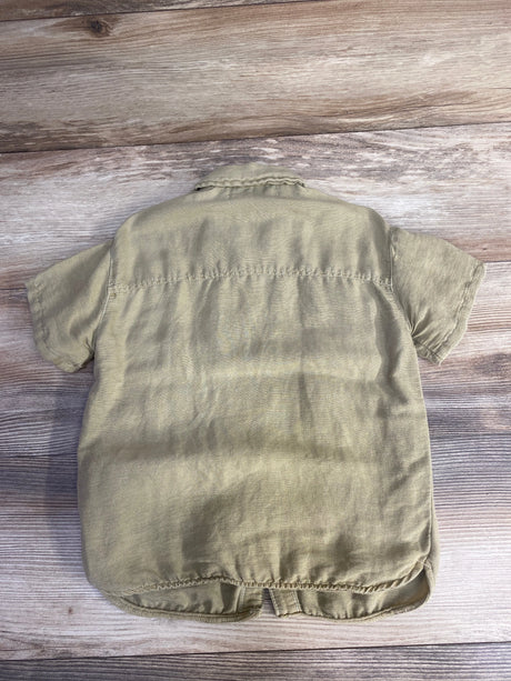 Zara Linen Pocket Shirt Green sz 3-4T - Me n Mommy To Be