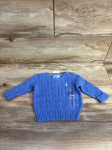 NEW Ralph Lauren Cable-Knit Cotton Sweater Blue sz 6m
