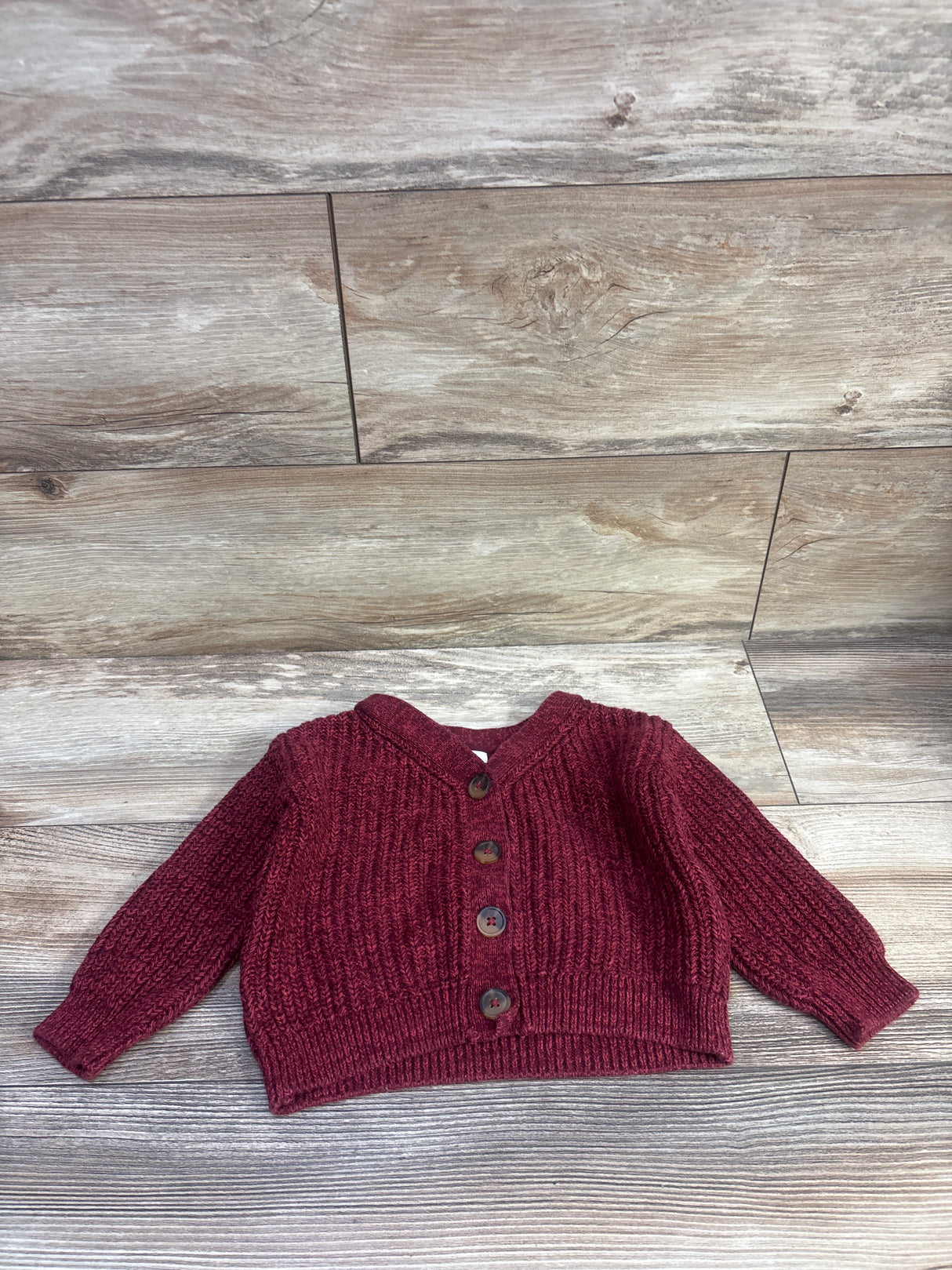 Dip Knit Button-Up Cardigan Red sz 2T