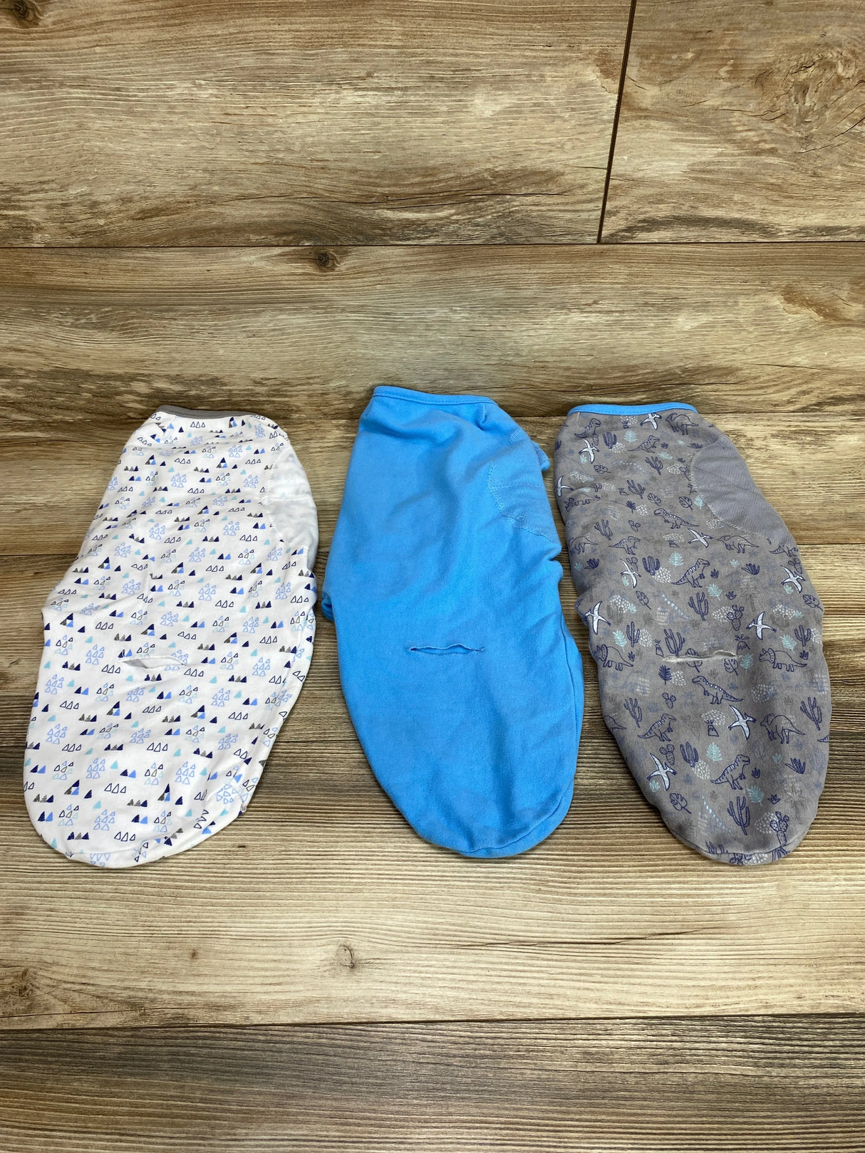 SwaddleMe 3pk Swaddles Wraps Blue sz 0-3m