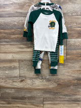 NEW Carter's 4pc Football Pajama Set Emerald sz 12m