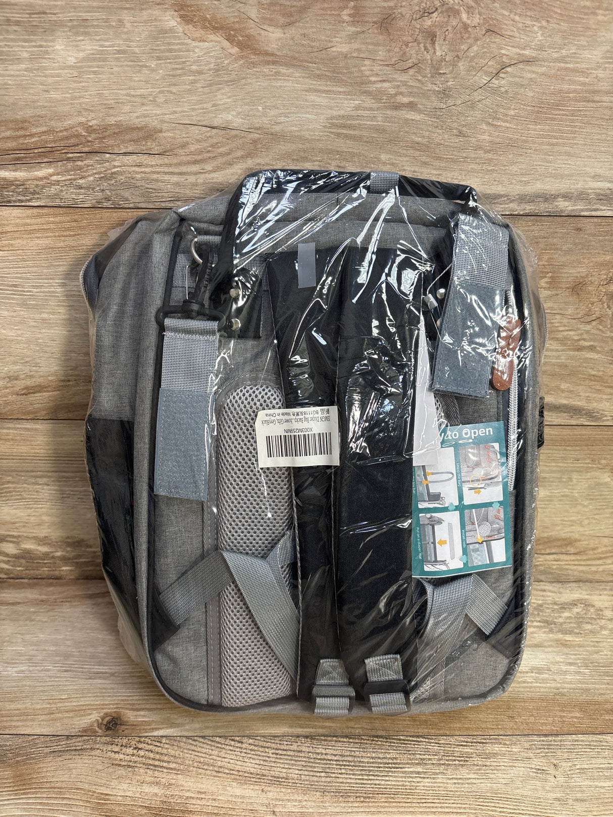 NEW ISMGN Diaper Bag Backpack with Changing Station, Grey