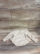 Shein Long Sleeve Ribbed Shirt Beige sz 9-12m
