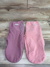 Mama Cheetah 2pk Organic Cotton Baby Swaddle Wraps Pink sz 0-3m
