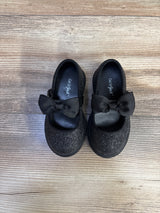 Cat & Jack Kori Lug Sole Mary Jane Flats, Black Glitter sz 6c