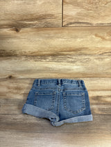 Cat & Jack Strawberry Embroidered Denim Shorts Blue sz 3T