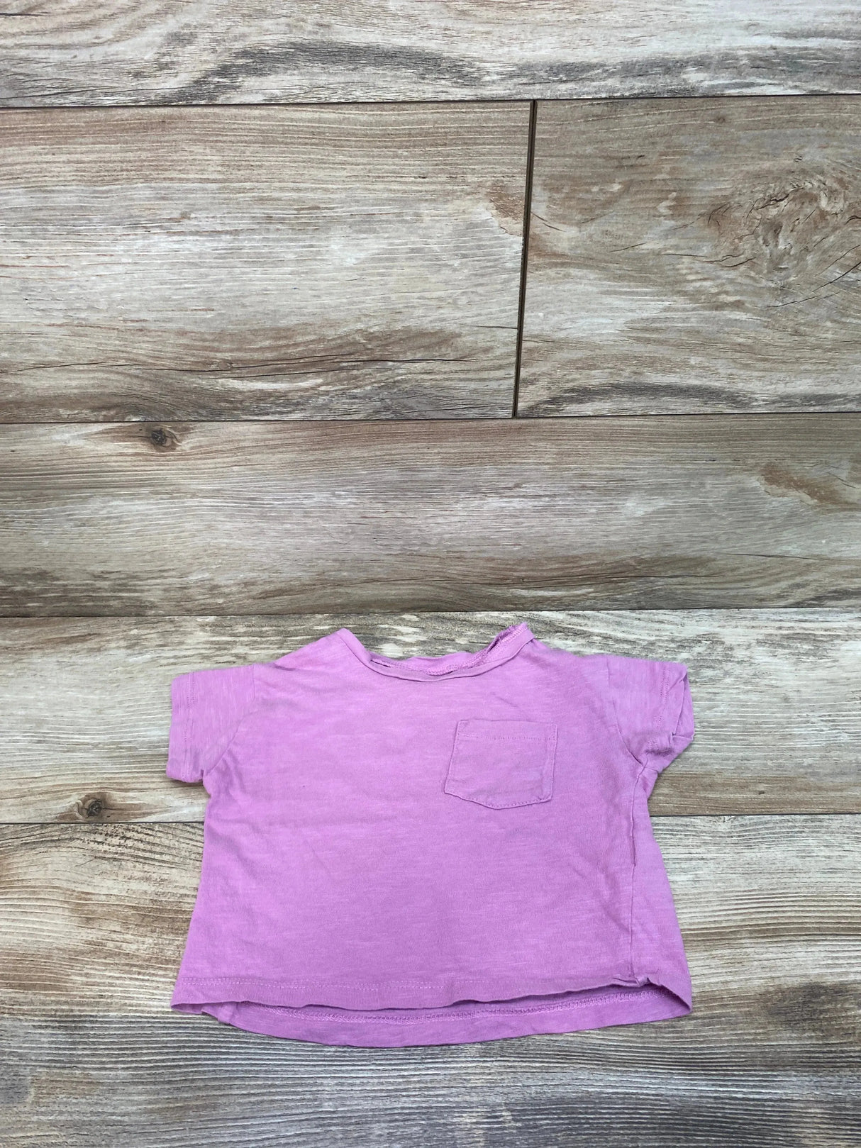 Zara Solid Pocket Shirt Pink sz 6-9m