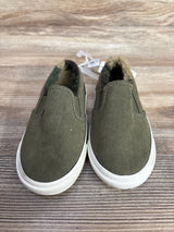 NEW Old Navy Sherpa-Lined Slip-On Sneakers Green sz 8c