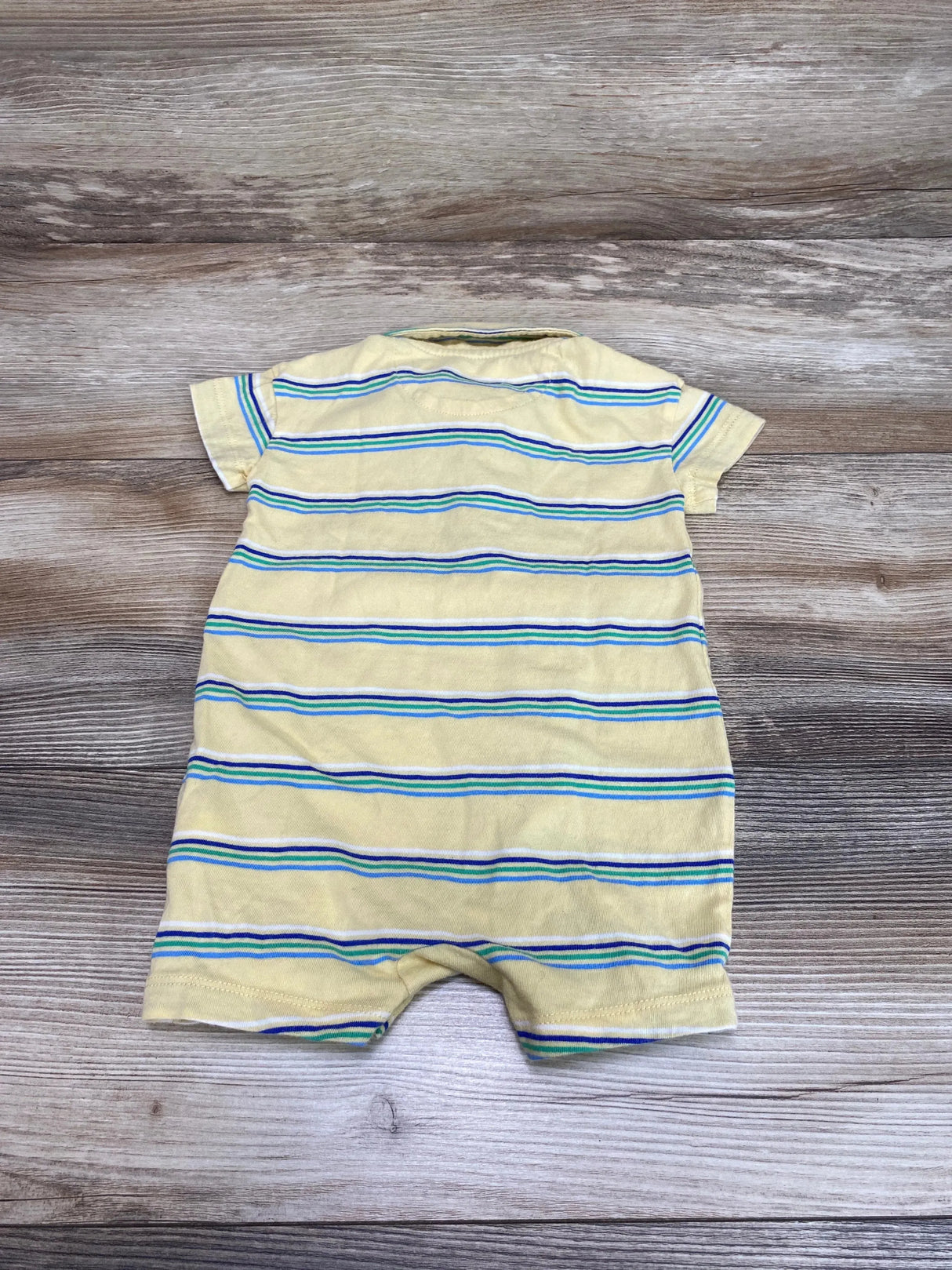 Baby Gap Polo Striped Shortie Romper Yellow sz 3-6m