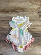 Mila & Rose Pom-Pom Romper White sz 6-12m