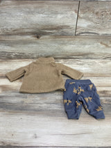 Just One You 2pc Sherpa Pullover & Joggers Brown sz Newborn