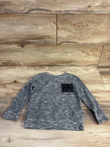 Old Navy Pocket Thermal Knit Long Sleeve Shirt Grey sz 4T