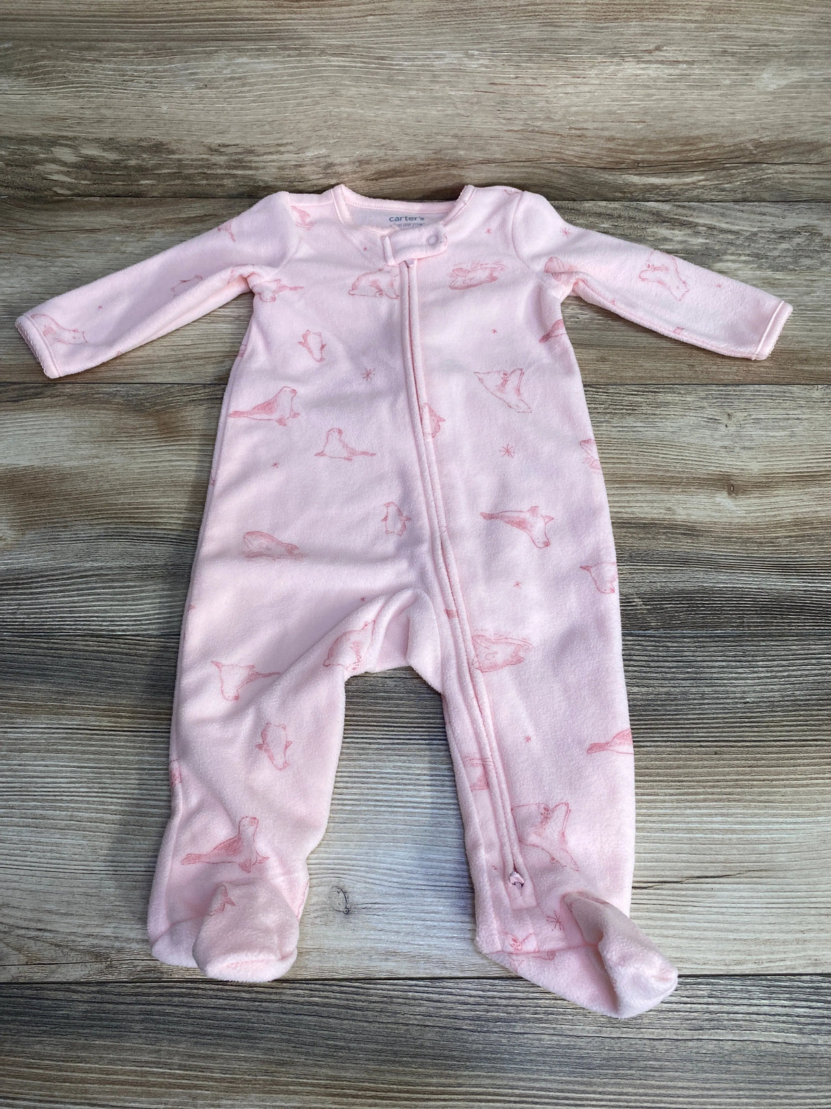 Just One You Animal Print Blanket Sleeper Pink sz 6m - Me n Mommy To Be