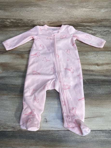Just One You Animal Print Blanket Sleeper Pink sz 6m - Me n Mommy To Be