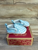 Vans Slip On V Crib Shoes Aquatic Checkerboard sz 3c