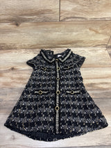 Biscotti Tweed Short Sleeve Dress Black sz 2T