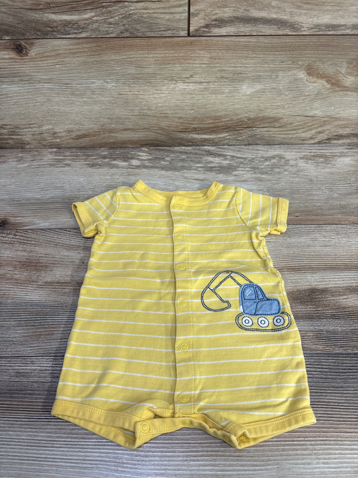 Carter's Button-Front Shortie Romper Yellow sz 6m