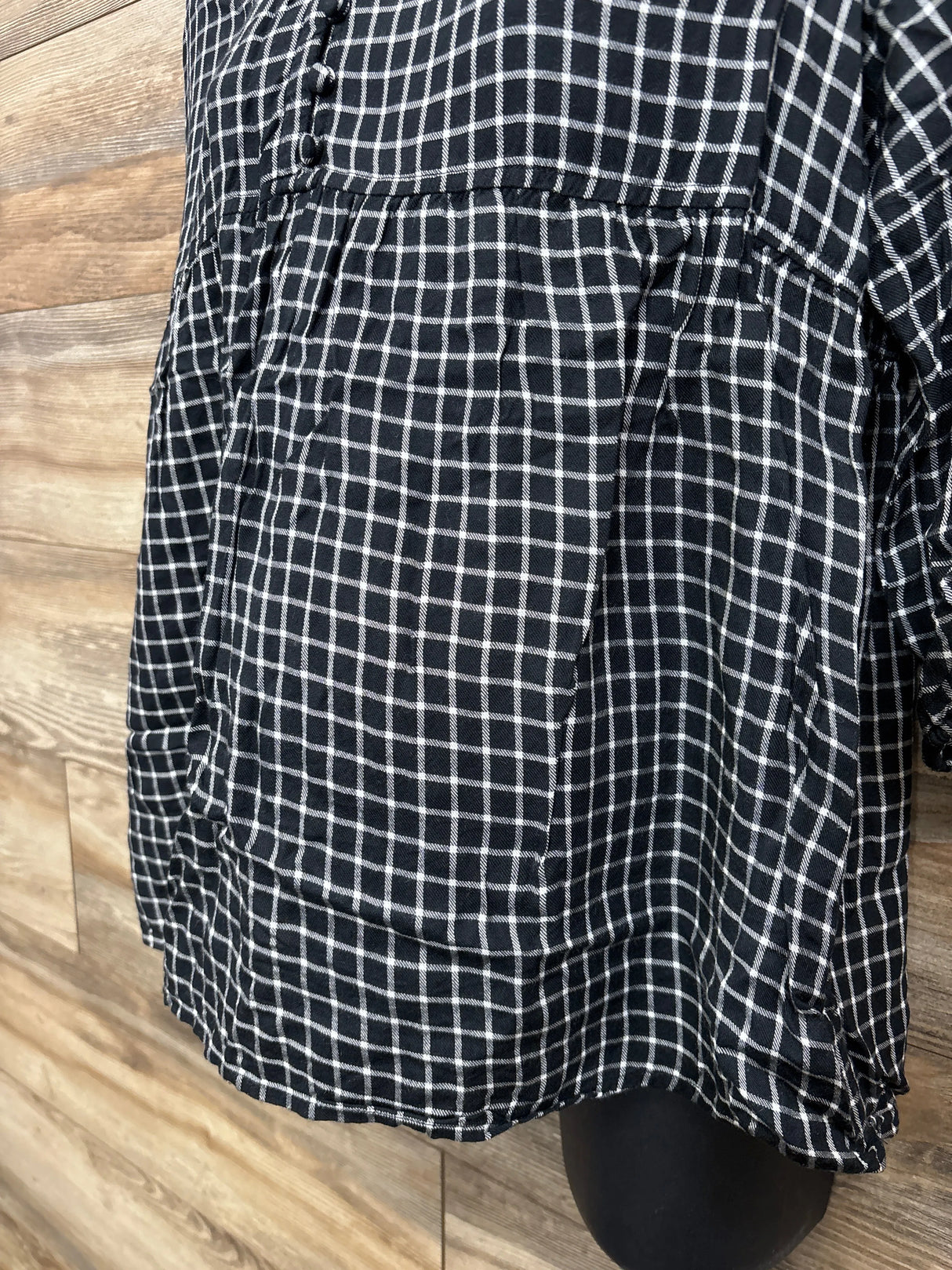 Isabel Maternity Button Down Shirt Black sz Large