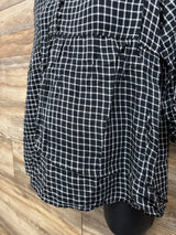 Isabel Maternity Button Down Shirt Black sz Large