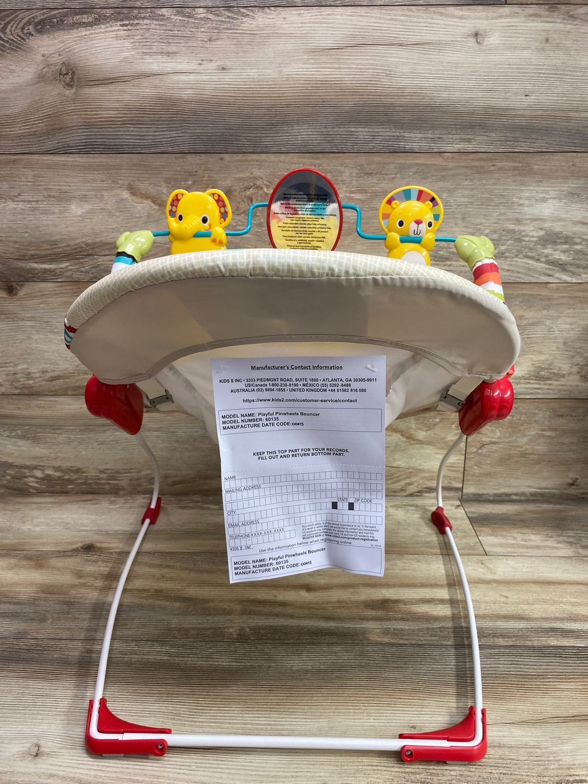 Bright Starts Playful Pinwheel Vibrating Baby Bouncer
