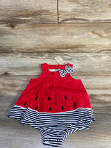 NEW First Impressions Watermelon Bodysuit Dress Red sz 12m
