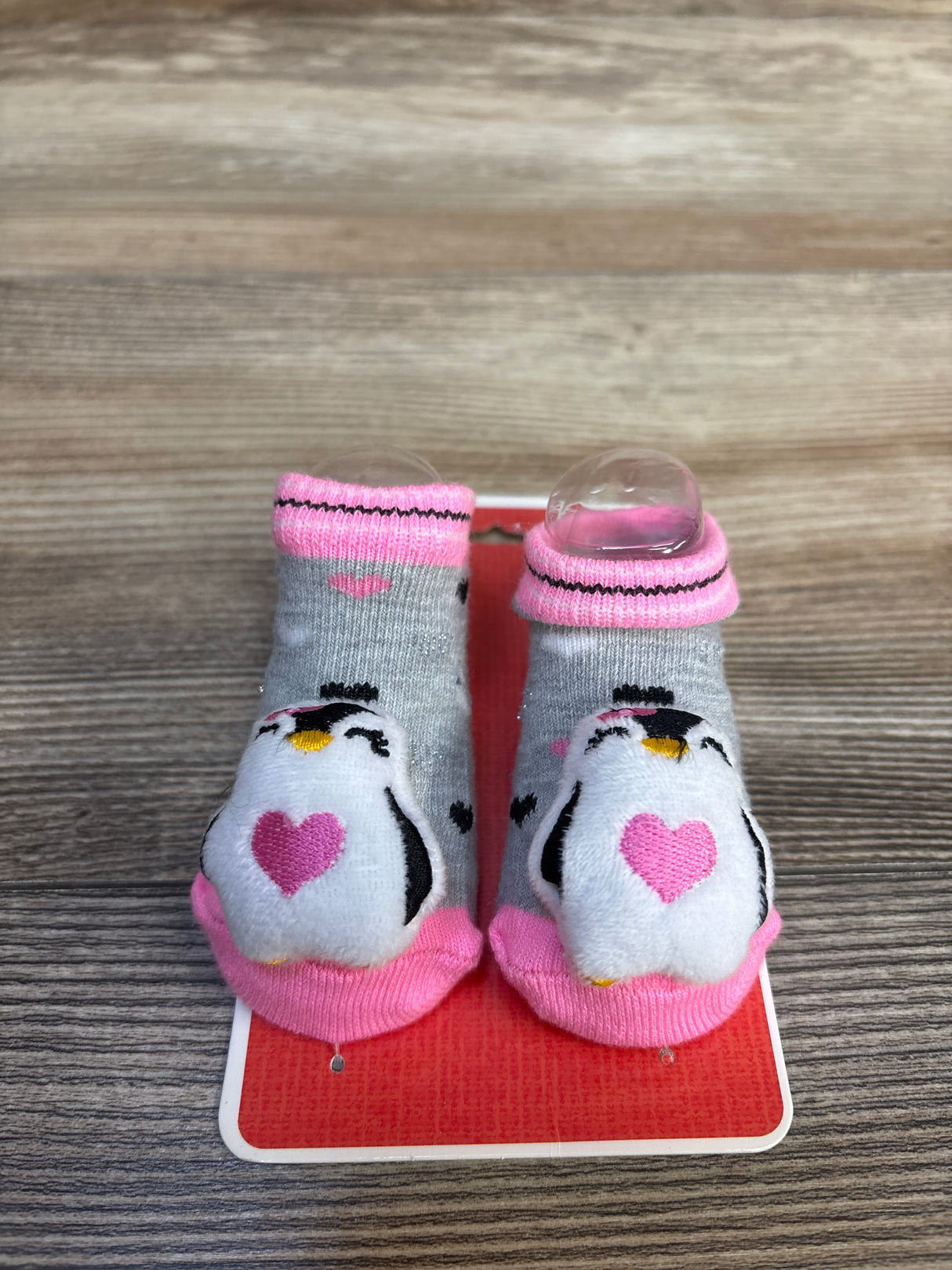 NEW Kidgets 3D Penguin Socks Grey sz 0-12m