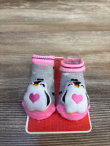 NEW Kidgets 3D Penguin Socks Grey sz 0-12m