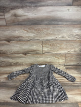 Cat & Jack Metallic Gingham Dress Black sz 5T