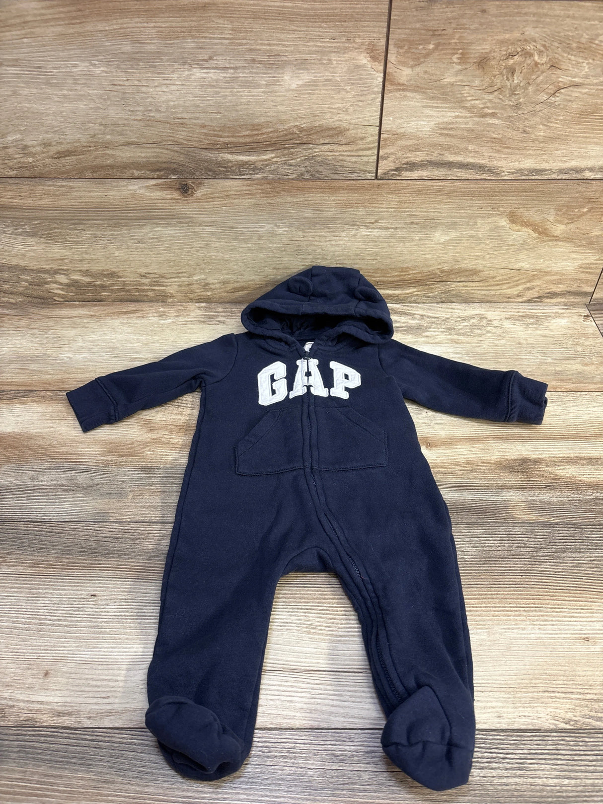 Baby Gap Hooded Coverall Navy sz 3-6m