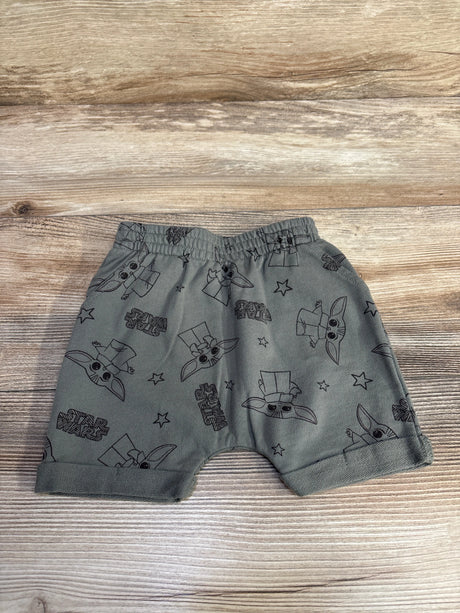 Star Wars Grogu Shorts Green sz 18m - Me n Mommy To Be