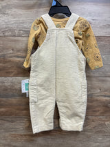 NEW Disney Baby 2pc Winnie The Pooh Corduroy Overalls Set Yellow sz 3/6m