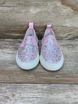 Cat & Jack Toddler Madigan Slip-On Glitter Sneakers Pink Sz 5c