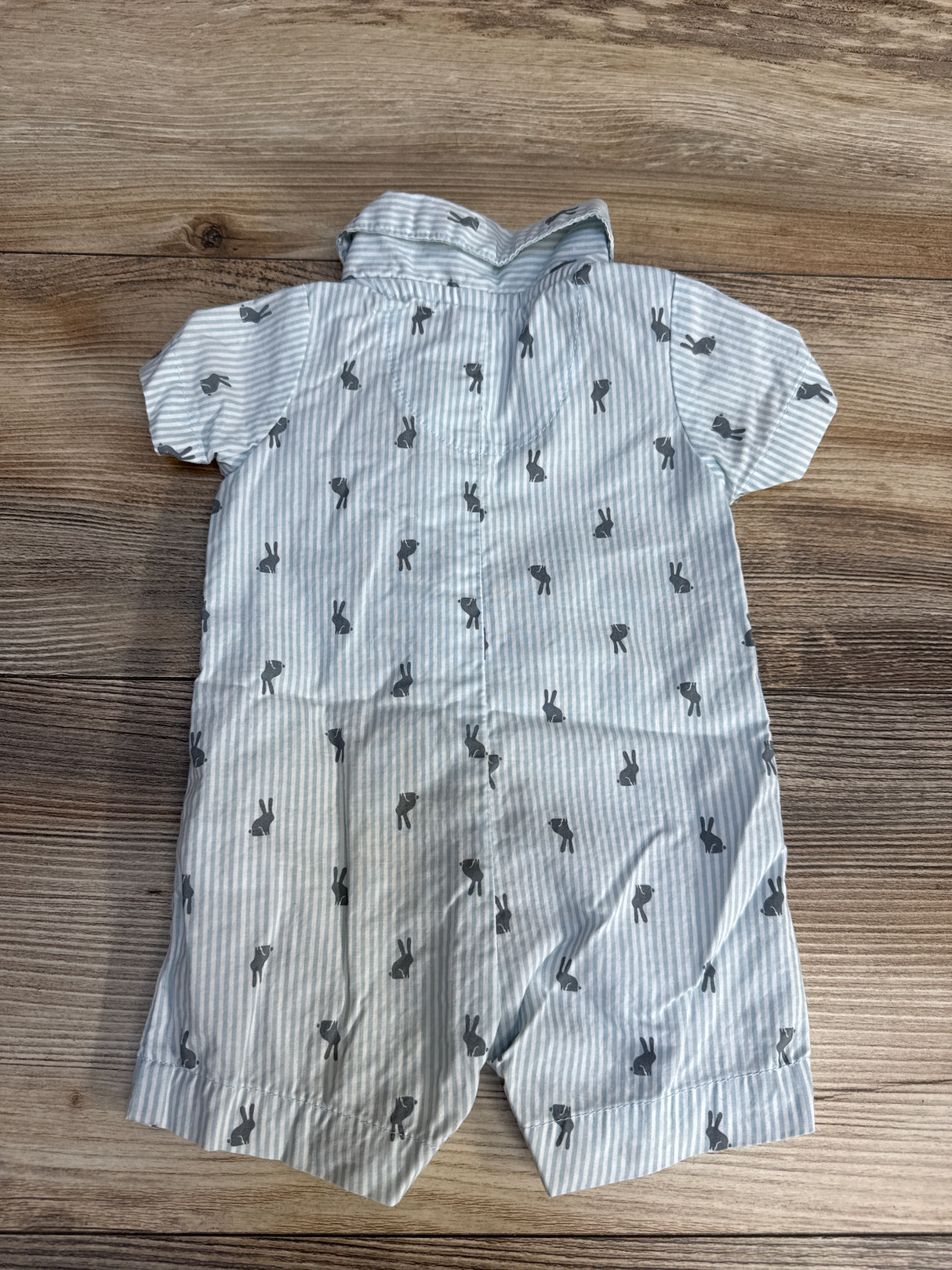 Just One You Bunny Print Romper Blue sz NB