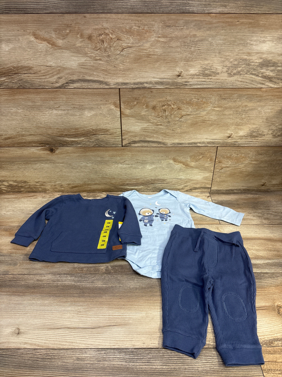 NEW Koala Kids 3pc Bodysuit, Shirt, & Pants Set Blue sz 6m