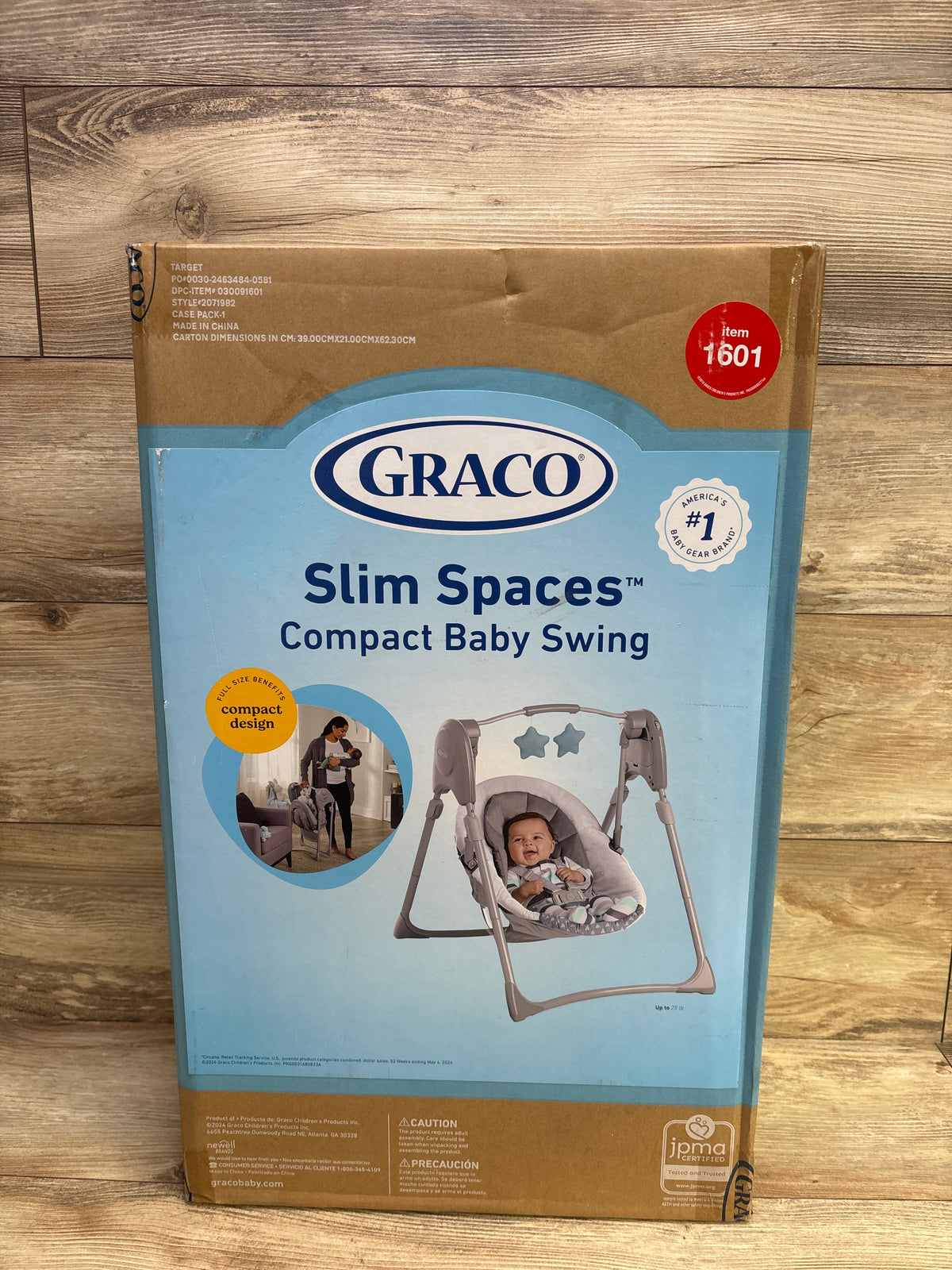 NEW Graco Slim Spaces Compact Baby Swing - Humphry