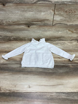 First Impressions Ruffle Collar Sweater White sz 24m