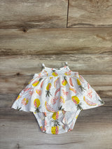 Carter's Fruit Print Bodysuit Dress White sz 12m