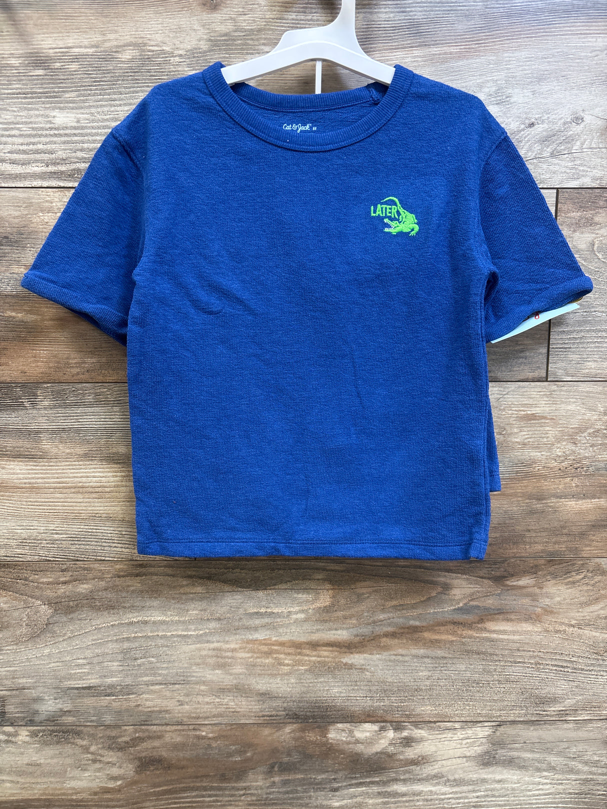 NEW Cat & Jack 2pc French Terry Later Gator Shirt & Short Set Blue sz 5T