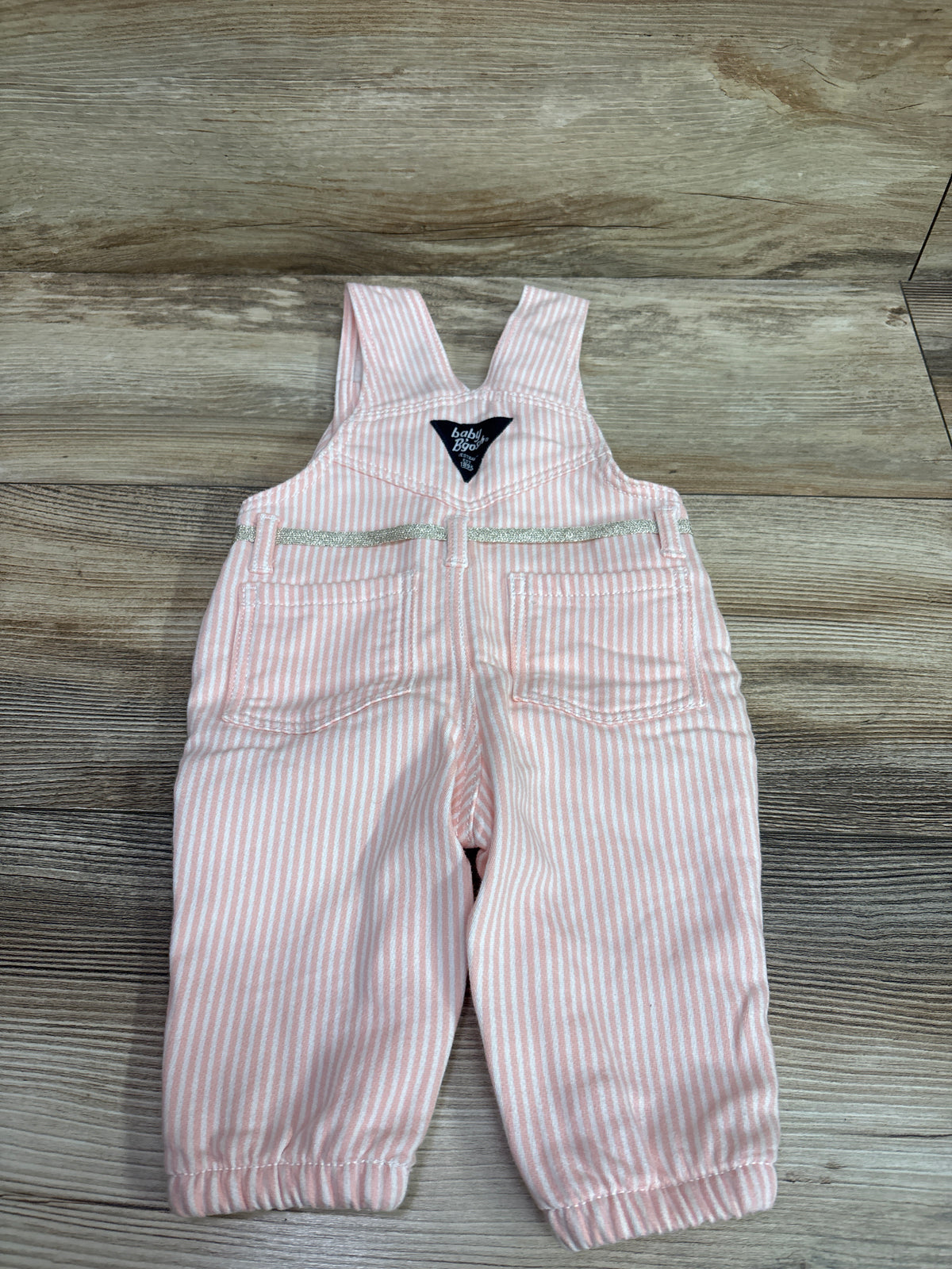Oshkosh Striped Overalls Pink sz 3m