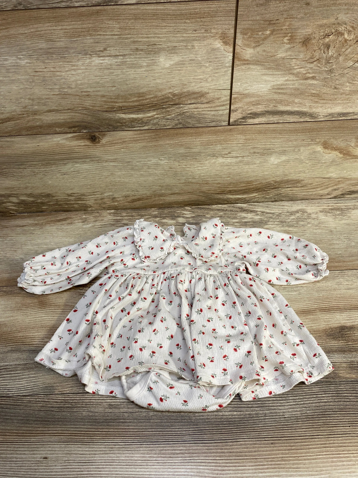 H&M Floral Bodysuit Dress White sz 6m - Me n Mommy To Be
