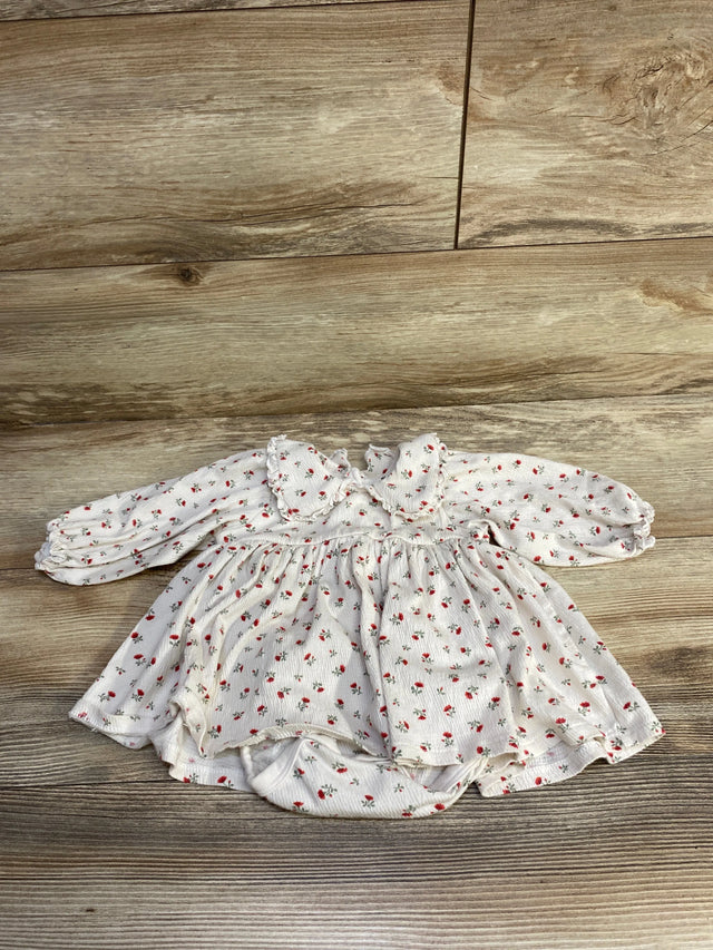 H&M Floral Bodysuit Dress White sz 6m - Me n Mommy To Be