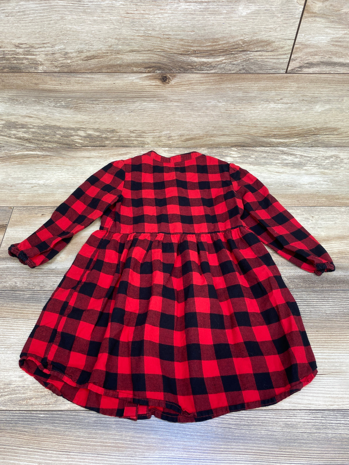 Baby Gap Plaid Long Sleeve Button Dress Red sz 4T