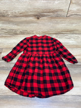 Baby Gap Plaid Long Sleeve Button Dress Red sz 4T